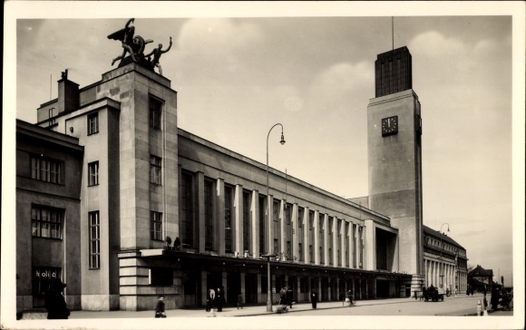 Ak Hradec Králové Königgrätz stad, treinstation
