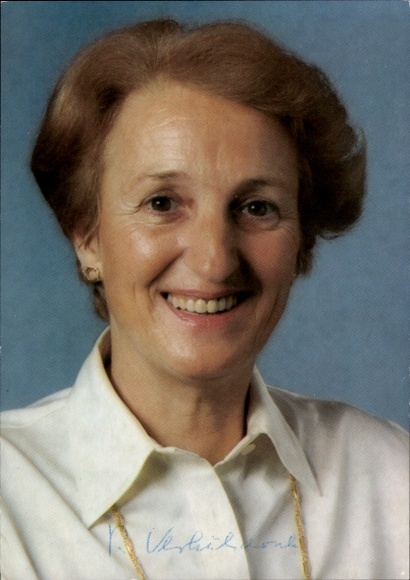 Handtekeningkaart politicus Roswitha Verhülsdonk, portret, handtekening
