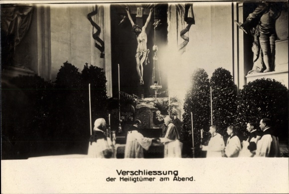 Postcard Aachen in North Rhine-Westphalia, closure of sanctuaries, clergy, anniversary year 1925