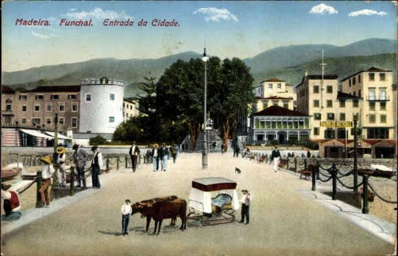 Postcard Funchal Insel Madeira Portugal, Entrance to the City