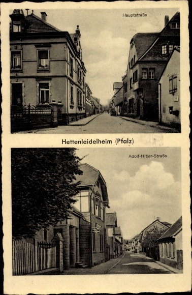 Ak Hettenleidelheim in der Pfalz, Hauptstraße, Adolf-Hitler-Straße