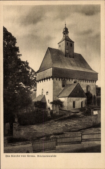 Ak Großrückerswalde in het Ertsgebergte, Kerk