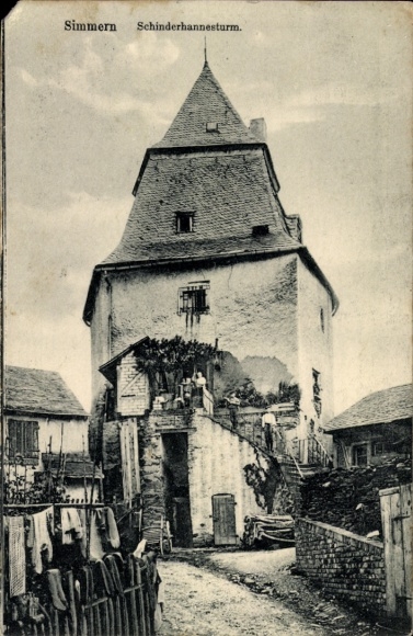 Postcard Simmern in the Hunsrück, Schinderhannes Tower