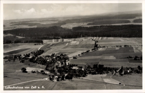 Postcard Zell am Harmersbach Black Forest Baden, aerial photograph