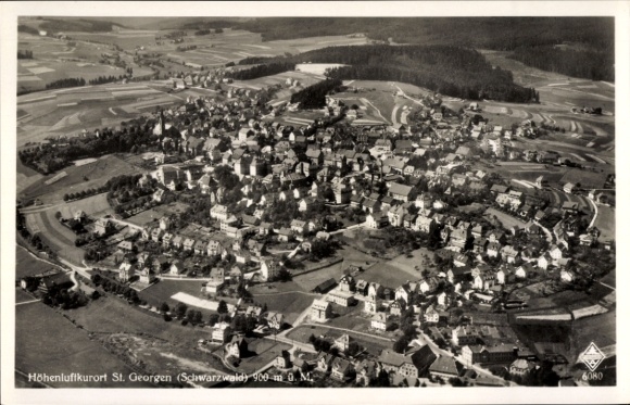 Ak Sankt Georgen im Schwarzwald, Fliegeraufnahme