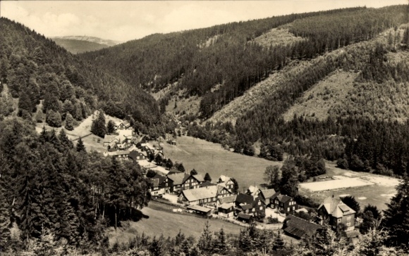 Postcard Lichte in the Thuringian Slate Mountains, district of Geiersthal, bird's eye view