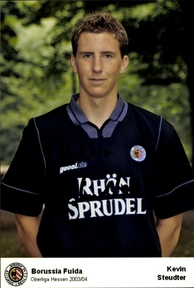 Autogrammkarte Fußballer Kevin Steudter, SC Borussia Fulda, Autogramm