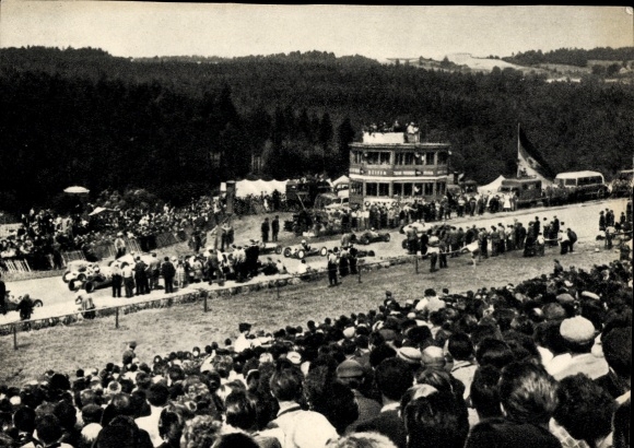Ak Hohenstein Ernstthal Landkreis Zwickau, Sachsenringrennen, Rennwagen, Zuschauermenge