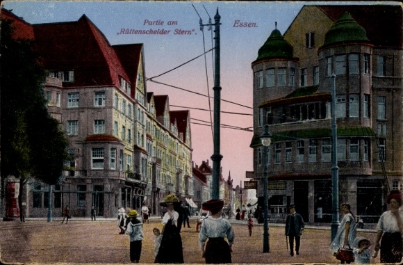 Postcard Essen in the Ruhr area of North Rhine-Westphalia, party at Rüttenscheider Stern