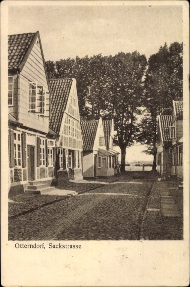 Ak Otterndorf in Niedersachsen, Sackstraße, Straßenpartie