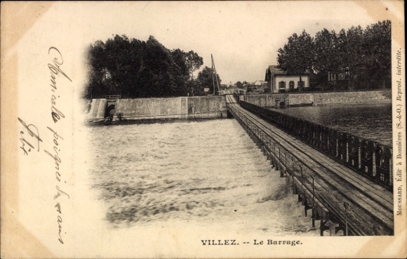 Ak Port Villez Yvelines Frankreich, Barrage