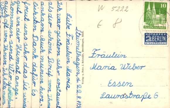Postcard Holpe Morsbach in the Oberbergischer Kreis, general view