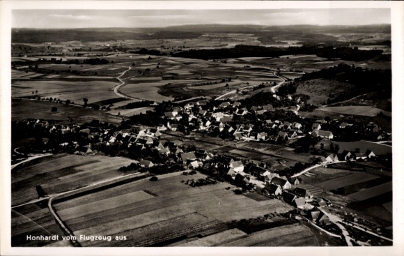Postcard Honhardt Frankenhardt in Württemberg, aerial photograph