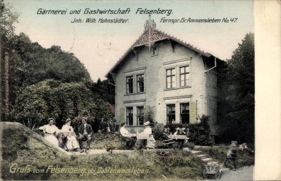 KP Dahlenwarsleben, Felsenberg, ogrodnictwo, restauracja, właściciel Wilh. Hahnstädtera