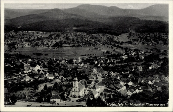 Postcard Bad Rotenfels Gaggenau in the Murgtal Baden, aerial photograph