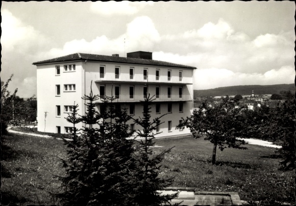 Postcard Laubach Grünberg in Hesse, training center for occupational safety d. chemical Industry