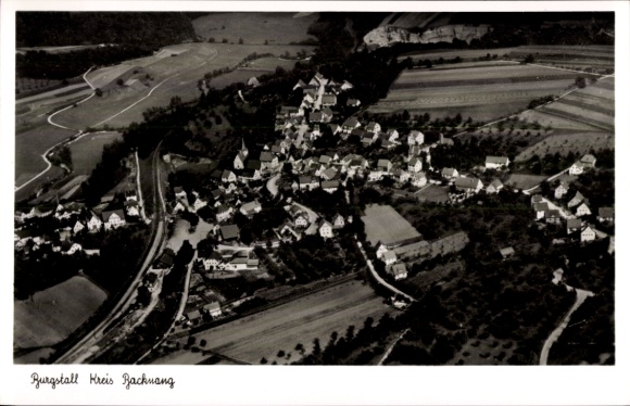 Postcard Burgstall Burgstetten an der Murr, aerial photograph