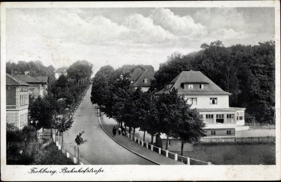 Postcard Frohburg in Saxony, Bahnhofstrasse