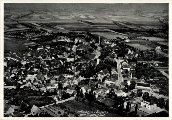 Ak Uffenheim in Mittelfranken, Fliegeraufnahme