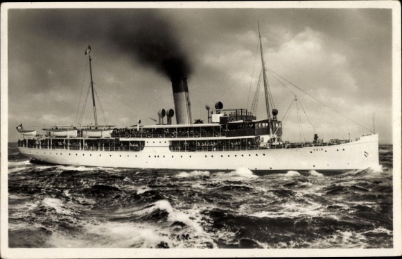 Ak Oostzee stoomboot SS Odin, Braeunlich Stettin