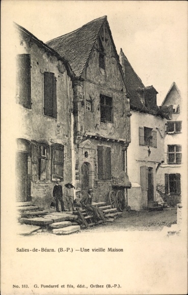 Ak Salies de Béarn Pyrénées Atlantiques, ein altes Haus