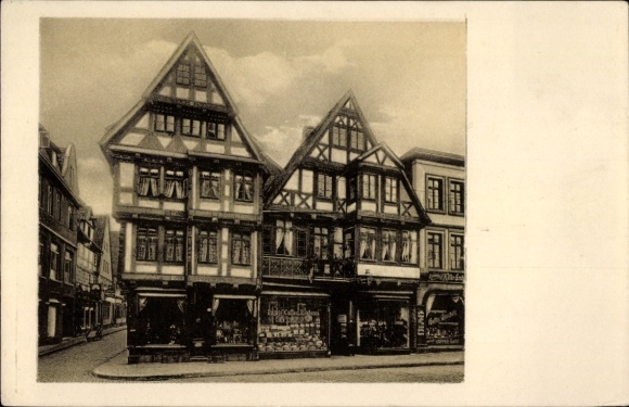 PC Celle in Lower Saxony, Old Gabled Houses, Architecture, Markt 7 and 8, Series 11 No. 4