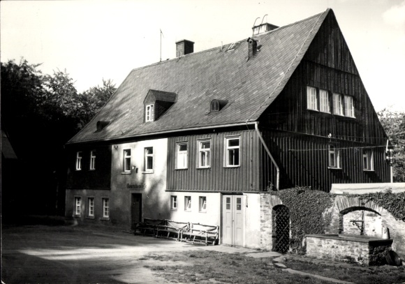 Postcard Conradswiese Lauter Bernsbach Erzgebirge, Forestry Club Home, Schwarzenberg Forestry Enterprise