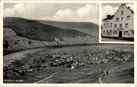 Ak Wintrich an der Mosel, Panorama, Gasthaus Thinnes