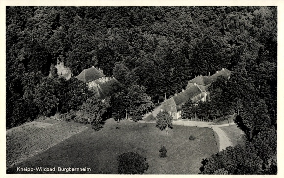 Postcard Burgbernheim Middle Franconia Bavaria, aerial photograph