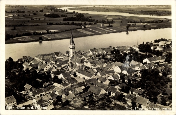 PC Hofkirchen in Niederbayern, aerial photo of the city