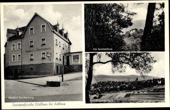 Postcard Eitelborn Rhineland Palatinate, Gasthaus zur Sporkenburg, owner Fritz Knopp
