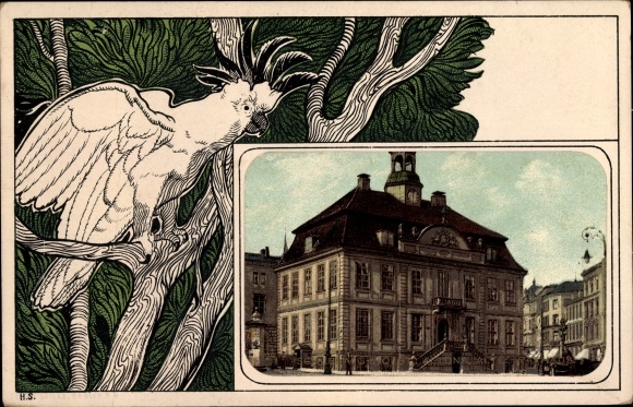 Passepartout PC Hamburg Mitte Altstadt, buildings, budgerigar