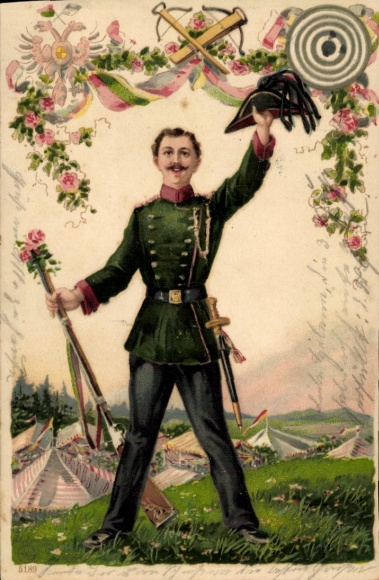Chromo-Litho Schützenfest, soldier in uniform