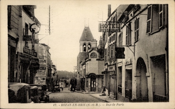 CPA Rozay en Brie Seine et Marne, Rue de Paris