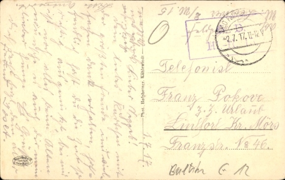 Postcard Liepaja Libau Latvia, city after the capture by the Germans