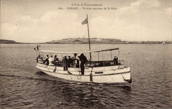 CPA Dinard Ille-et-Vilaine, Vedette arrivant de St-Malo
