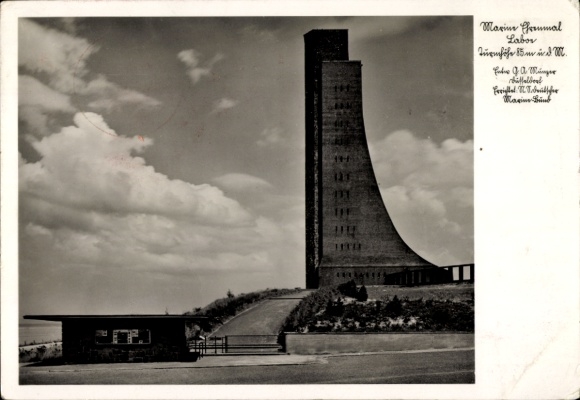 Postcard Laboe Probstei Ostsee, Marine Ehrenmal