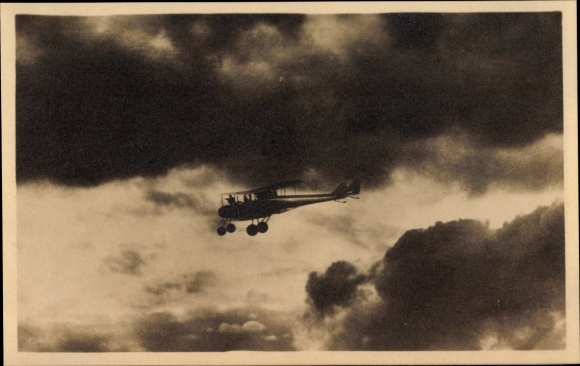 Postcard AGO C. II, double hull reconnaissance aircraft, Imperial Air Force