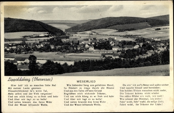 KP Lippoldsberg Wahlsburg Weserbergland, Weserlied, Panorama