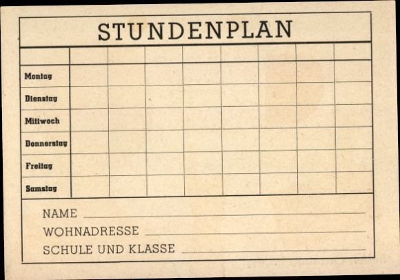 Timetable School items Office supplies Bartak Bregenz - Hole punch stapler around 1960