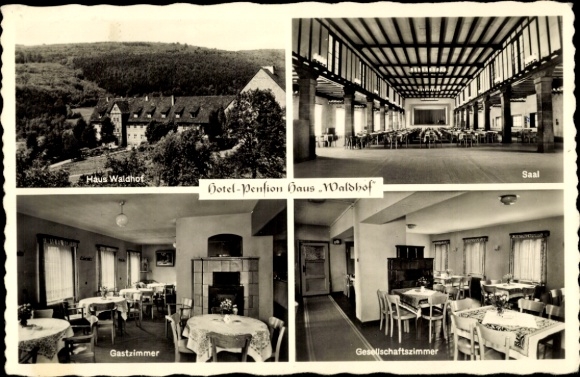 Postcard Eschenstruth Helsa in Hessen, Hotel Haus Waldhof, hall, guest room, lounge