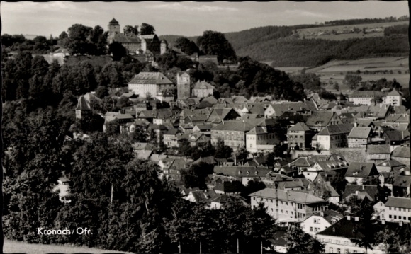 Ak Kronach in Oberfranken, Blick auf  Veste Rosenberg, Stadtaufbau, Fotografie
