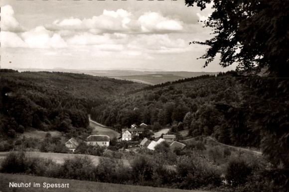 Ak Neuhof Fellen in Neder-Franken, panorama, Gasthof zum Waldfrieden