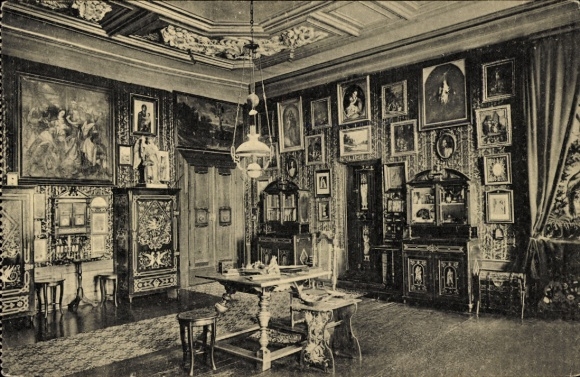 Postcard Zangberg in Upper Bavaria, Educational Institute of the Salesian Sisters of St. Joseph, Room of the Bonne Mère