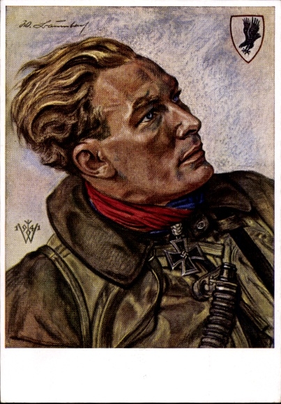 Künstler Ak Willrich, Wolfgang, Hauptmann Werner Baumbach, Luftwaffe, II. WK, VDA E 17