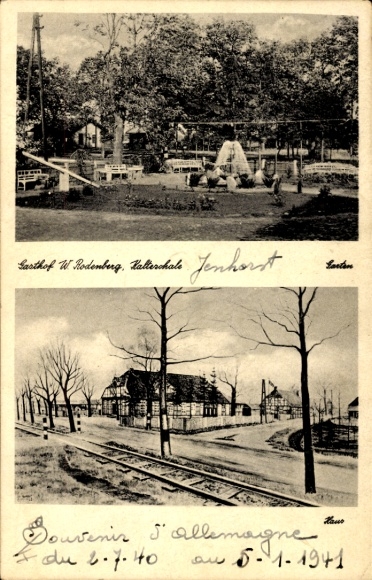 Postcard Uchte in Lower Saxony, cold bowl, Gasthof W. Rodenberg, house