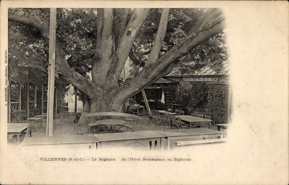 Postcard Villennes sur Seine Yvelines, Villenens, Hotel Restaurant Au Sophora