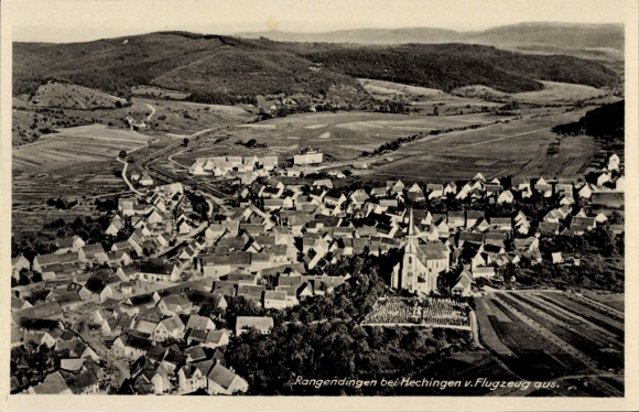 Ak Höfendorf Rangendingen im Zollernalbkreis, Fliegeraufnahme