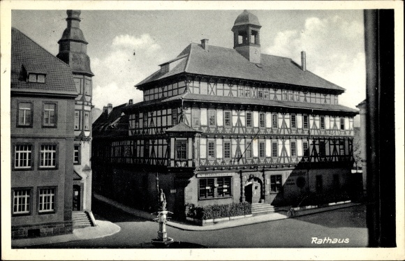 Ansichtkaart Vacha Thüringen, gemeentehuis