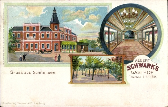 Chromo-Litho Hamburg Eimsbüttel Schnelsen, inn, interior view, Schnellsen